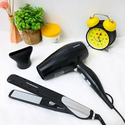 2-in-1 Professional Hair Styler Kit – Hair Straightener & Curler with Ceramic Plates, Fast Heat-Up & Portable Design