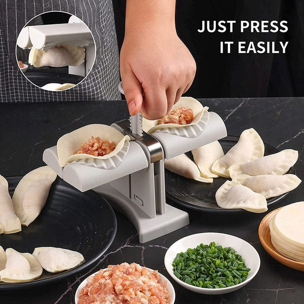 Automatic Dumpling Maker Machine – Dual Slot Dumpling Press & Wrapper Tool