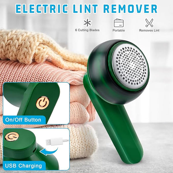Rechargeable Lint Remover – Electric Fabric Shaver & Fuzz Remover