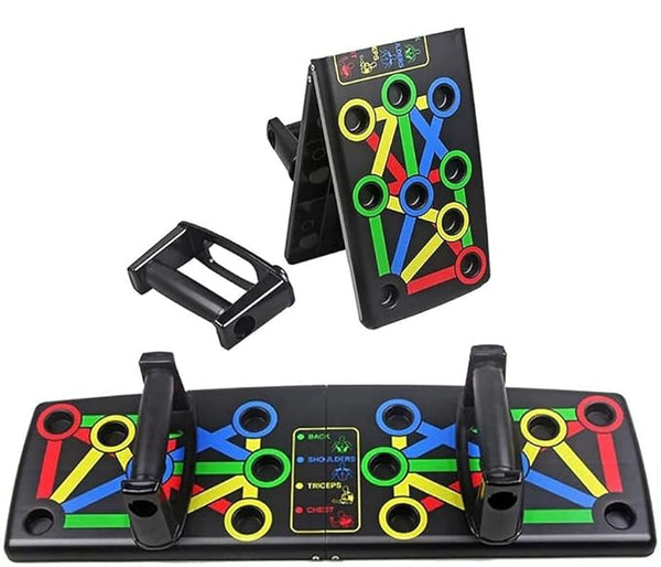 Adjustable Push Up Board with Ergonomic Handles – Portable Home Workout Strength Training System