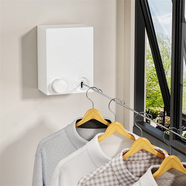 Telescopic Retractable Clothesline 4.2M | Wall Mounted Drying Rope for Indoor & Outdoor Use